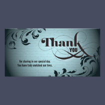 Wedding Thank You Photo Card Bold Swirl Script photo cards