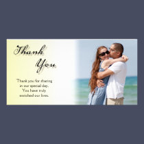 Wedding Thank You Photo Card Clean Simple photo cards