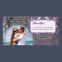 Wedding Thank You Photo Card Vintage Floral photo cards