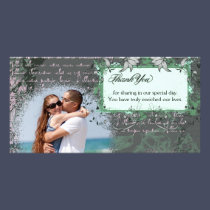 Wedding Thank You Photo Card Vintage Floral photo cards