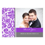 Wedding Thank You Photo Cards Purple Gray