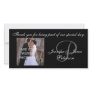 Wedding Thank You with Monogram P Names Photo Card