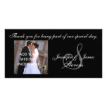 Wedding Thank You with Monogram S Names Photo Card