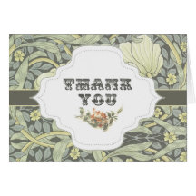 wedding vintage floral chic thank you cards