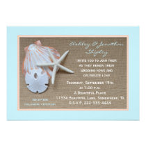 Wedding Vow Renewal Invitation - Beach Burlap Look invitations
