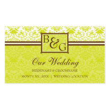 Wedding Website Business Card Template