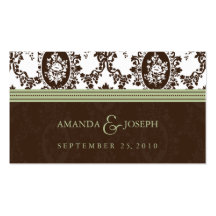 Wedding Website Business Card-Victorian Romance