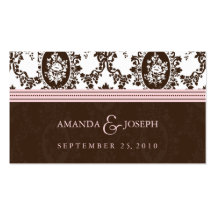 Wedding Website Business Card-Victorian Romance