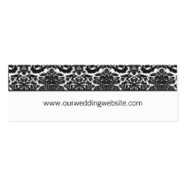 Wedding website card - damask accent business cards