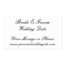 Wedding Website Insert Card for Invitations Business Card Template
