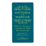 Wedding Wine Bottle Monogram Favor Labels