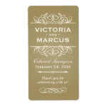 Wedding Wine Bottle Monogram Favour Labels