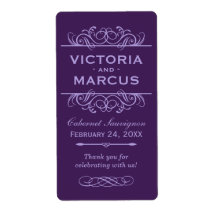 Wedding Wine Bottle Monogram Favour Labels