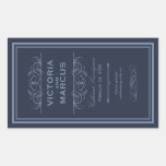 Wedding Wine Bottle Monogram Favour Labels Stickers
