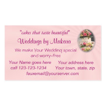 WeddingCakeBizCard-customize Business Card Template