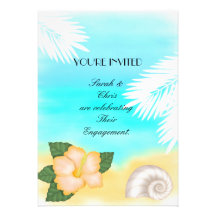 Weddings Engagements Invitation Beach