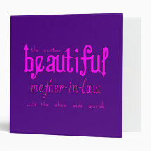 Weddings Favours & Tokens : Beautiful Mother in La 3 Ring Binders