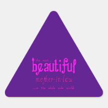 Weddings Favours & Tokens : Beautiful Mother in La Triangle Stickers