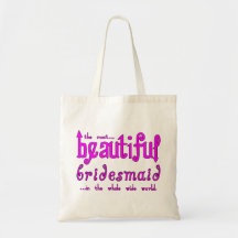 Weddings Party Favours Thanks Beautiful Bridesmaid Tote Bag