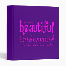 Weddings Party Favours Thanks Beautiful Bridesmaid 3 Ring Binders