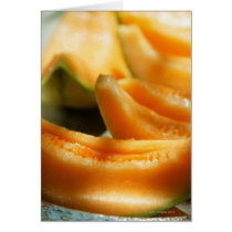 Wedges of sweet melon greeting card