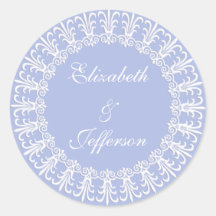 Wedgewood Blue 1 Wedding Envelope Seal / Sticker