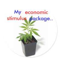 weed[1], My, package.., economic, stimulus Sticker