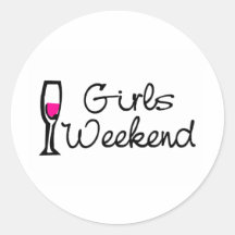 Week-end de filles (vin) adhésif