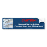 Weekend Warrior Fisherman's Fun Bumper Sticker bumper stickers