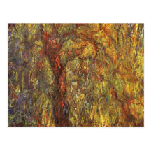 Weeping Willow, Claude Monet Vintage Impressionism Postcard