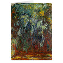 Weeping Willow: Giverny - Claude Monet Greeting Card
