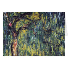 Weeping Willow II by Monet, Vintage Impressionism Greeting Card