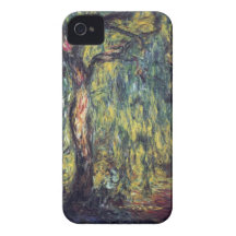 Weeping Willow II by Monet, Vintage Impressionism iPhone 4 Cover