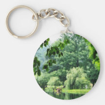 Weeping Willow in the Mist Key Chain