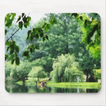 Weeping Willow in the Mist Mousepad