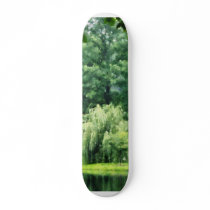 Weeping Willow in the Mist Skate Board