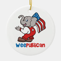 WeePublican and Flag Ornament