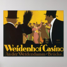 Weidenhof Casino Vintage Travel Poster