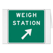 Weigh Station Street Sign Greeting Card