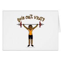 Weight Lifter (Dark) Greeting Cards