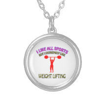 Weight lifting designs necklaces