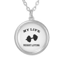 Weight Lifting My Life Personalized Necklace