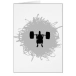 Weight Lifting Scribble Style Card