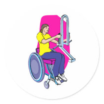 Weight Lifting Round Sticker