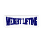 Weight Lifting University Style Labels