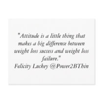 Weight Loss Attitude Post Card