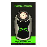 Weight Loss Coach Business Cards - Black and Green