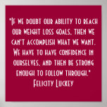Weight Loss Confidence Poster