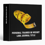 Weight Loss, Yellow Tape Measure Vinyl Binder