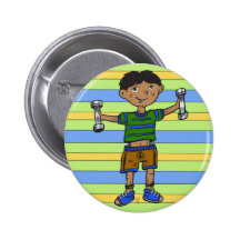Weightlifting Boy Pin